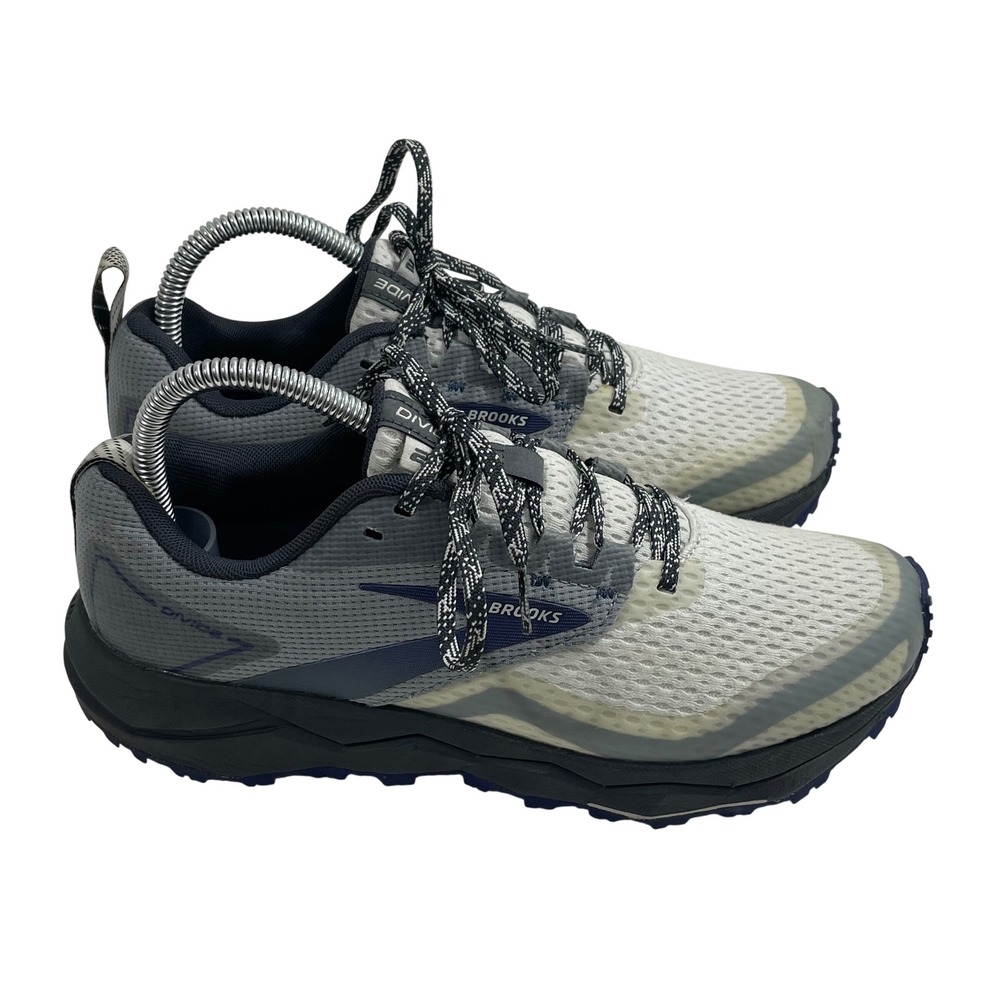 Brooks Divide 2 Women's Trail Running Shoes Grey Blue Sz 8 Sneakers 1203421B042